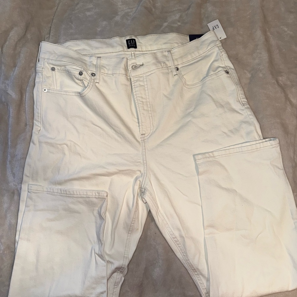 GAP Off-White Stretch Denim Jeans